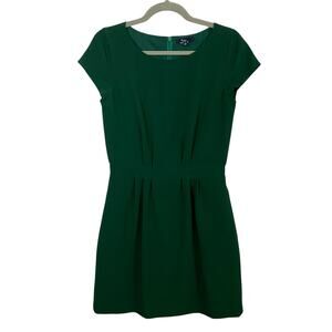 Madewell Green Short Cap Sleeve Pockets Shift Sheath Dress Size 2